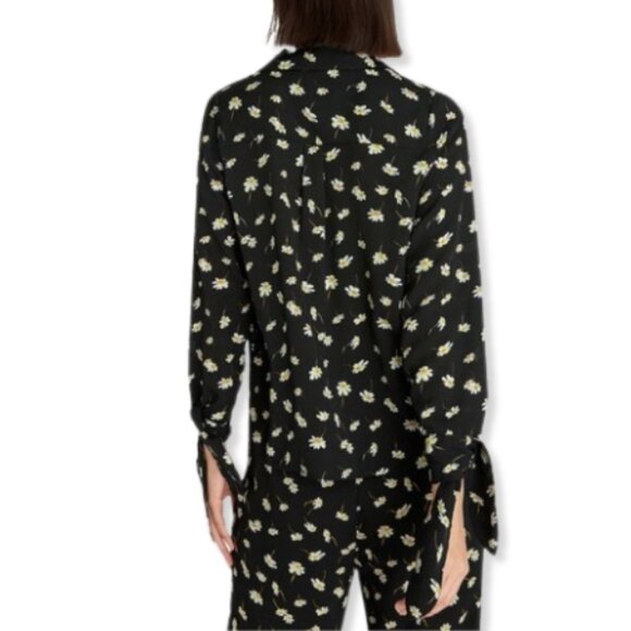 Long Tall Sally Black and White Leaf Print Jumpsuit - Picture 2 of 7